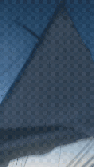 Leech Flutter in 40 knot gusts